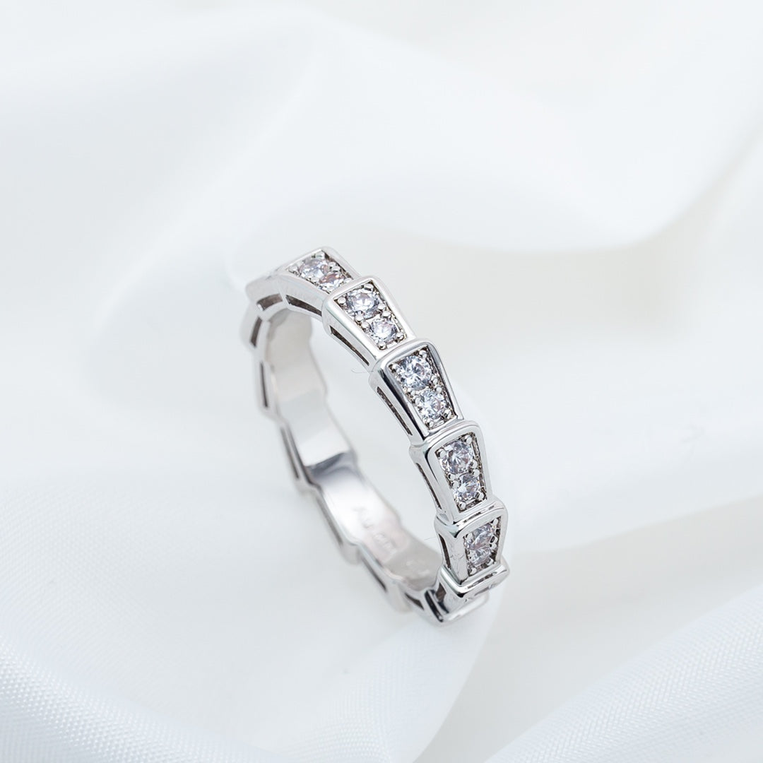 [valéa jewellery]SERPENTI RING SILVER DIAMOND PAVED 3MM