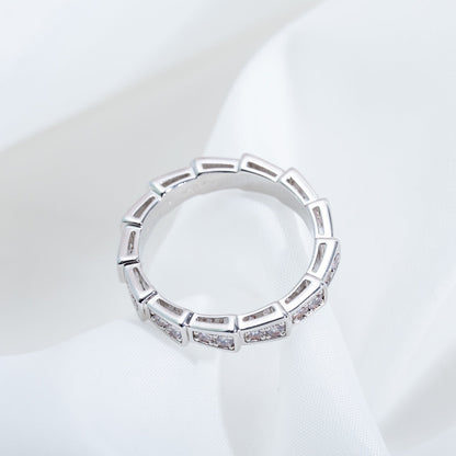 [valéa jewellery]SERPENTI RING SILVER DIAMOND PAVED 3MM