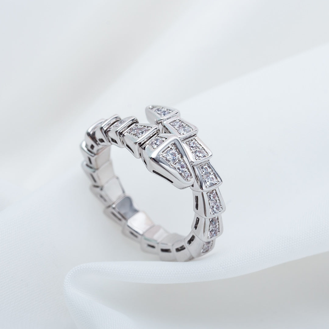 [valéa jewellery]SERPENTI RING SILVER DIAMOND PAVED 4MM