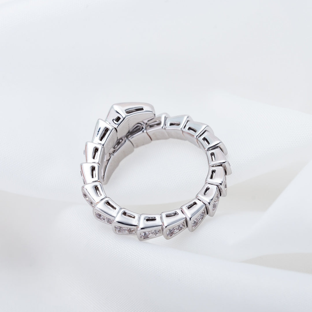 [valéa jewellery]SERPENTI RING SILVER DIAMOND PAVED 4MM