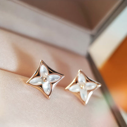 [valéa jewellery]STAR MOP PINK GOLD EARRINGS