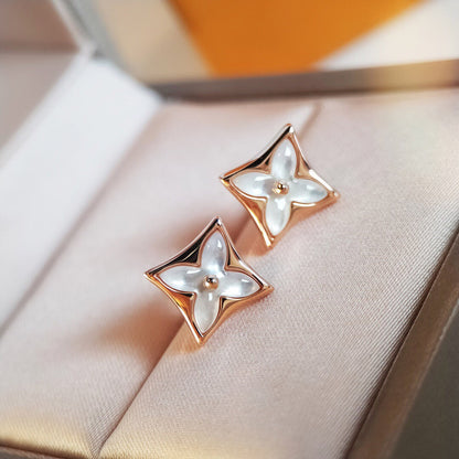 [valéa jewellery]STAR MOP PINK GOLD EARRINGS