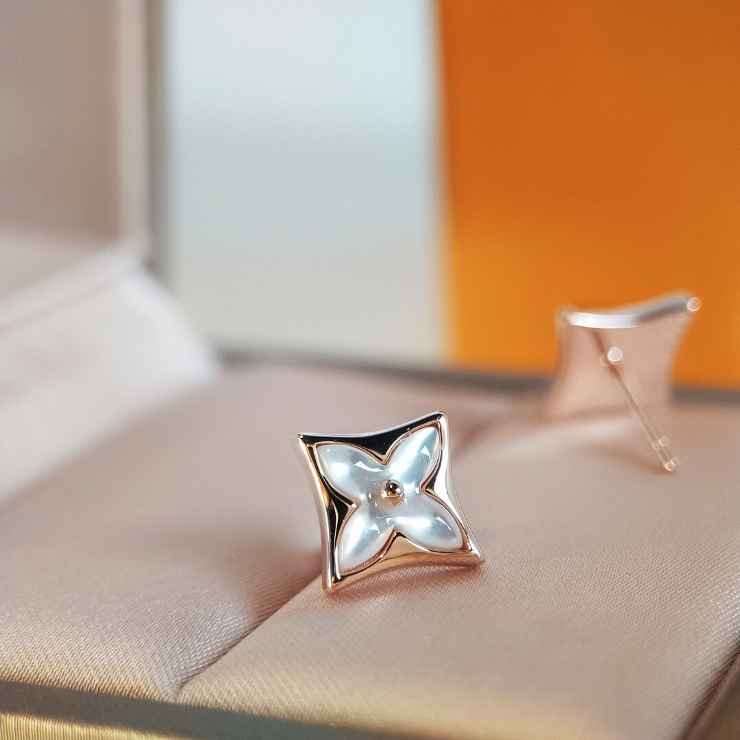 [valéa jewellery]STAR MOP PINK GOLD EARRINGS