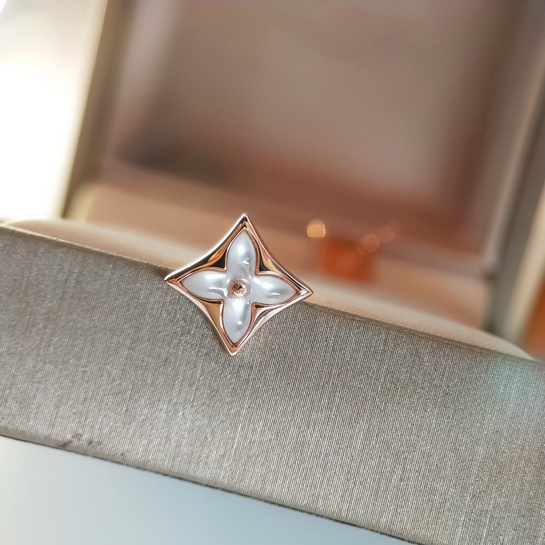 [valéa jewellery]STAR MOP PINK GOLD EARRINGS