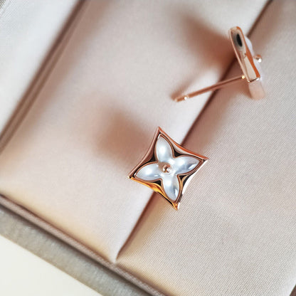 [valéa jewellery]STAR MOP PINK GOLD EARRINGS