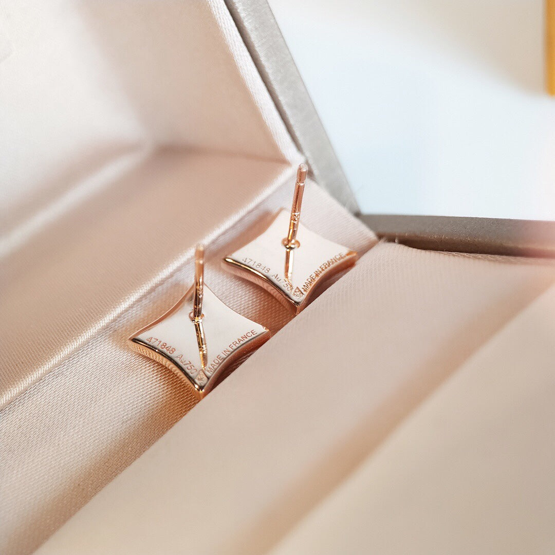 [valéa jewellery]STAR MOP PINK GOLD EARRINGS