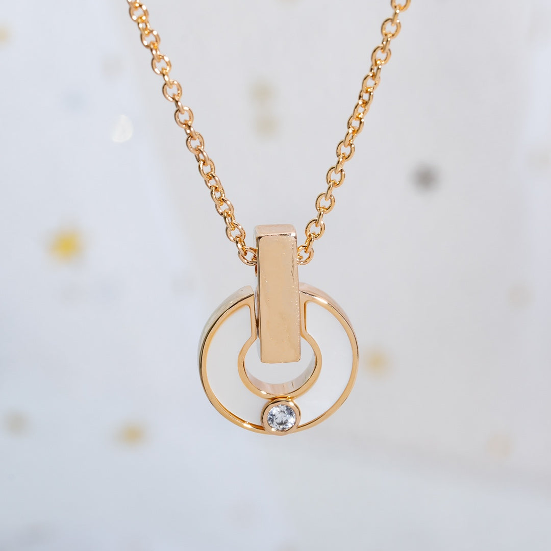 [Valéa jewellery]GARI NECKLACE PINK GOLD MOP