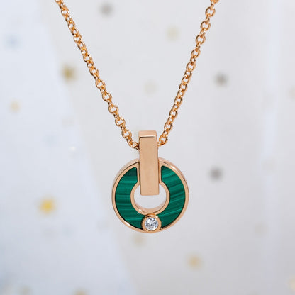 [Valéa jewellery]GARI NECKLACE PINK GOLD MALACHITE