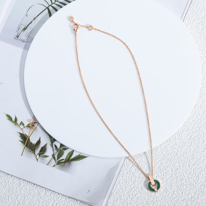 [Valéa jewellery]GARI NECKLACE PINK GOLD MALACHITE