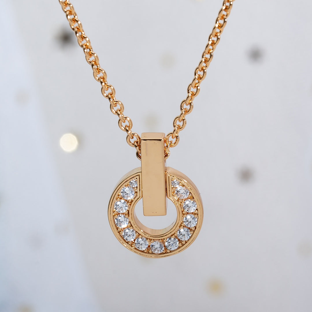 [Valéa jewellery]GARI NECKLACE PINK GOLD DIAMOND