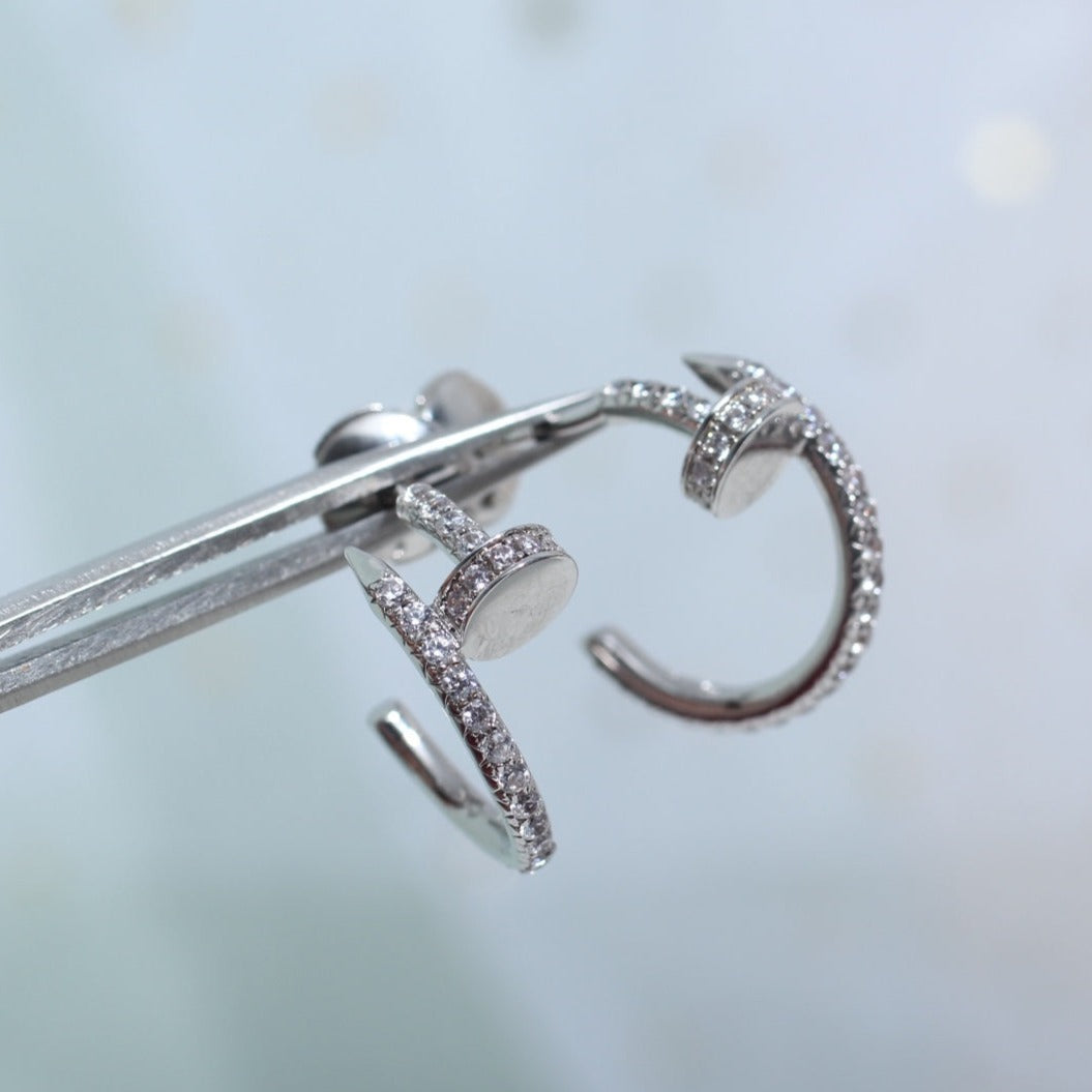 [Valéa jewellery]JUSTE EARRINGS 12.75MM SILVER DIAMOND