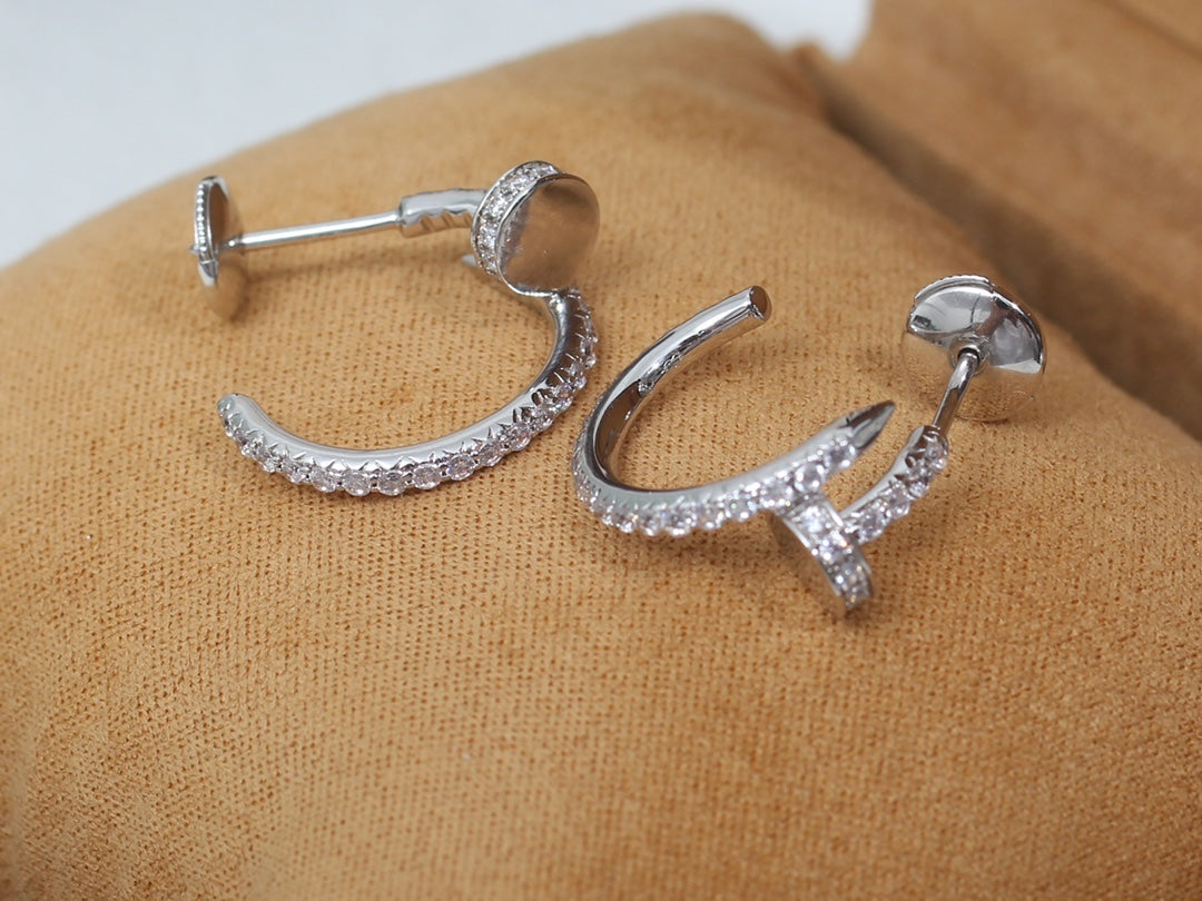 [Valéa jewellery]JUSTE EARRINGS 12.75MM SILVER DIAMOND