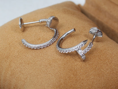 [Valéa jewellery]JUSTE EARRINGS 12.75MM SILVER DIAMOND