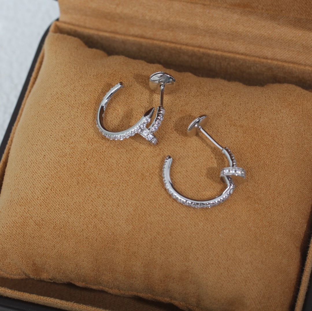 [Valéa jewellery]JUSTE EARRINGS 12.75MM SILVER DIAMOND