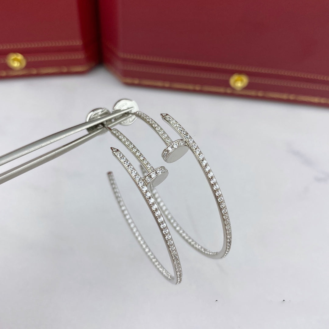 [Valéa jewellery]JUSTE EARRINGS FULL DIAMONDS 1.8MM