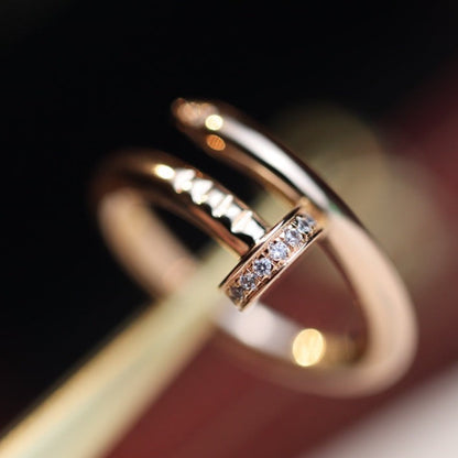 [Valéa jewellery]JUSTE RING 2.65MM PINK GOLD DIAMOND