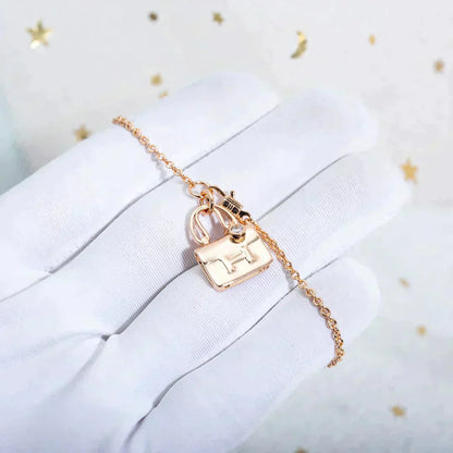 [Valéa jewellery]AMULETTE PEDANT ROSE GOLD NECKLACE