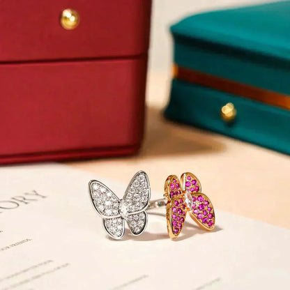 [valéa jewellery]TWIN BUTTERFLY DIAMOND RING