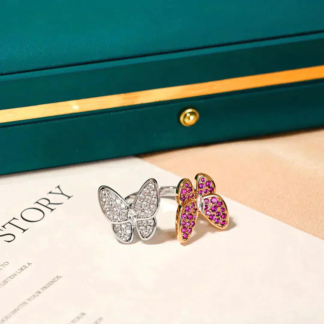 [valéa jewellery]TWIN BUTTERFLY DIAMOND RING