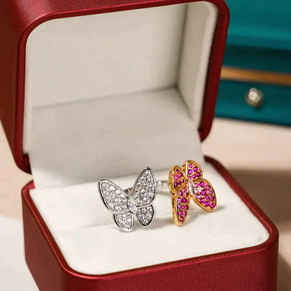 [valéa jewellery]TWIN BUTTERFLY DIAMOND RING