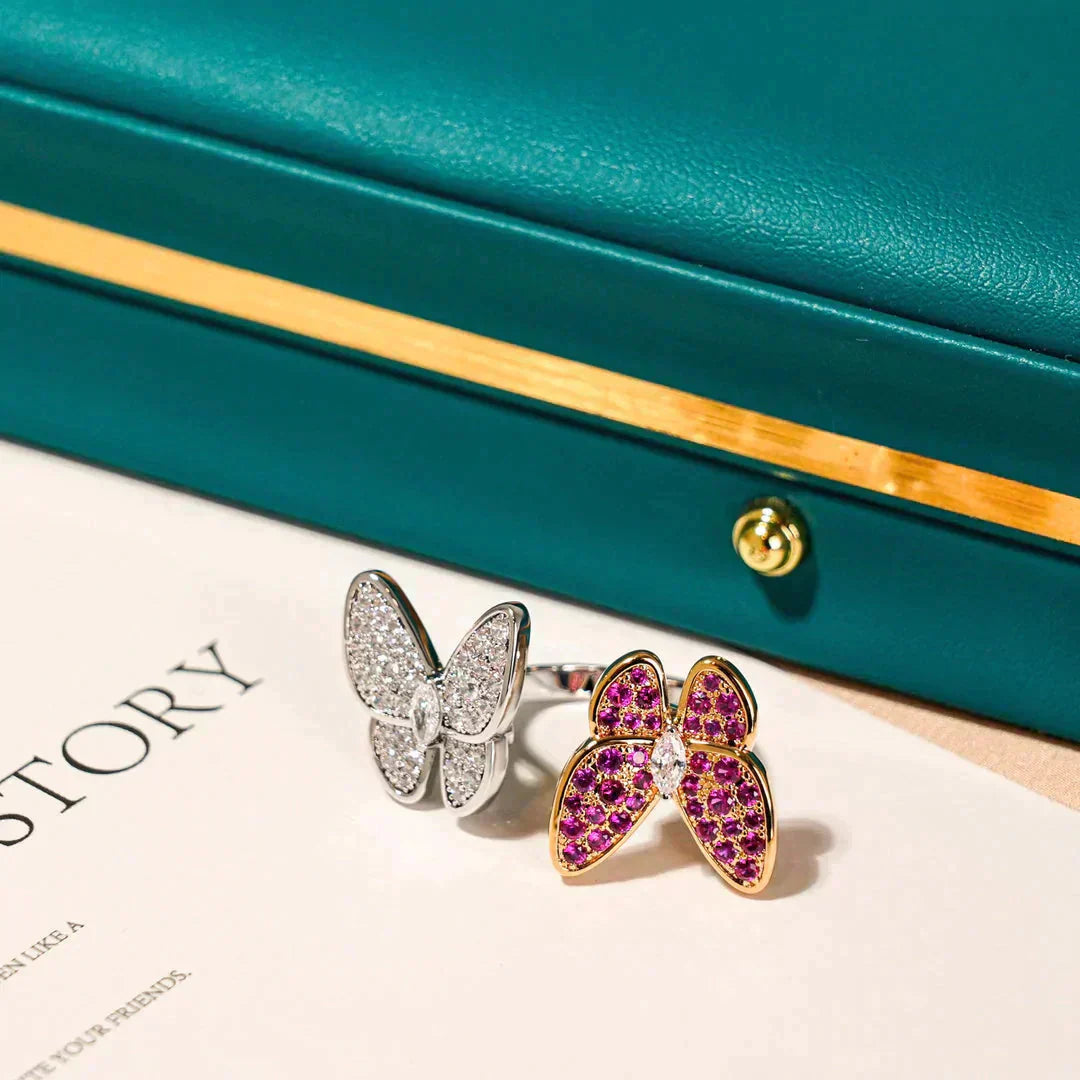 [valéa jewellery]TWIN BUTTERFLY DIAMOND RING