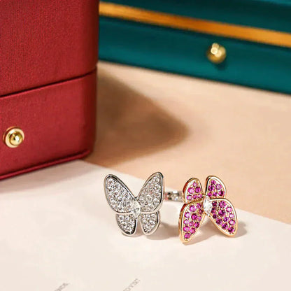 [valéa jewellery]TWIN BUTTERFLY DIAMOND RING