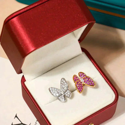 [valéa jewellery]TWIN BUTTERFLY DIAMOND RING