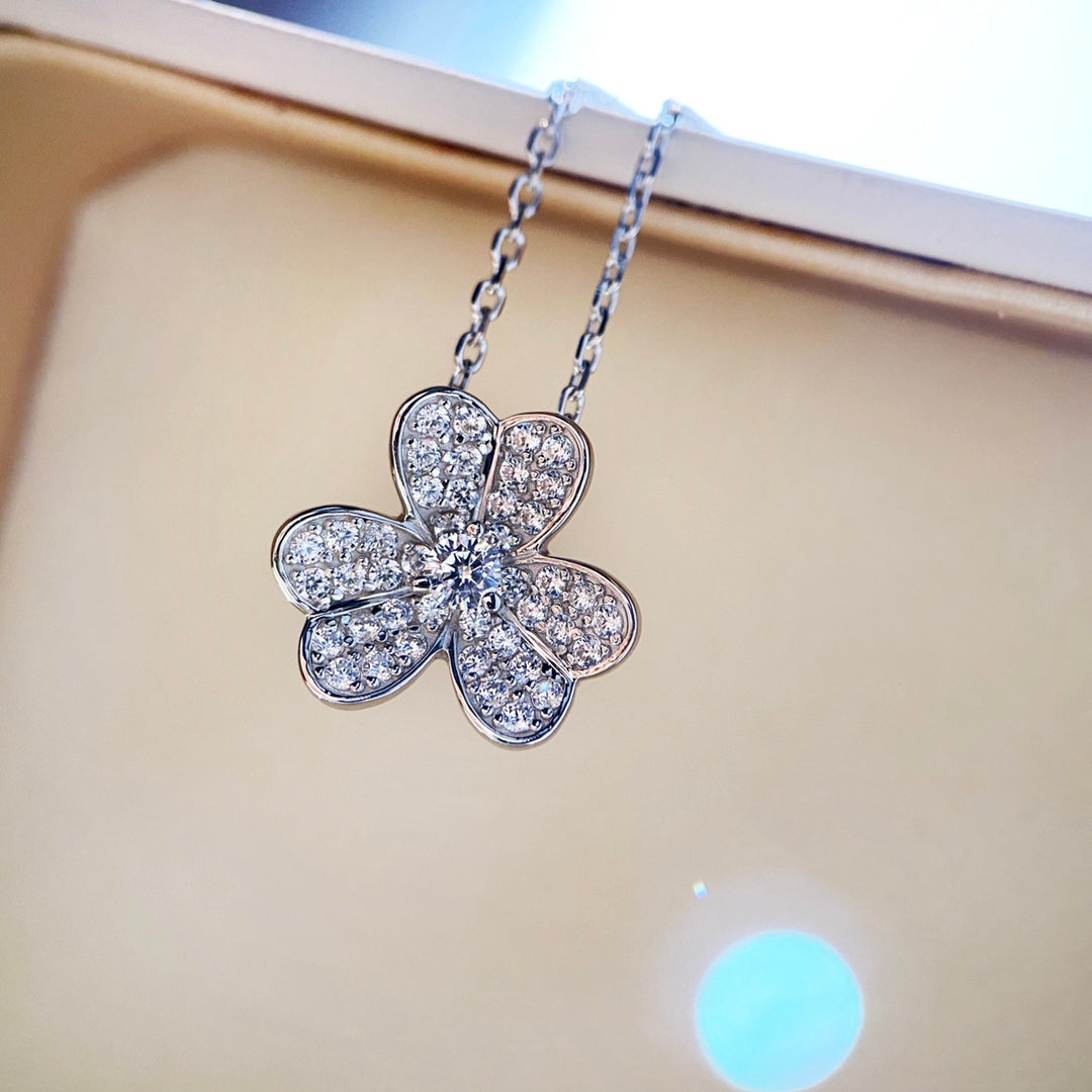 [Valéa jewellery]CLOVER DIAMOND NECKLACE SILVER