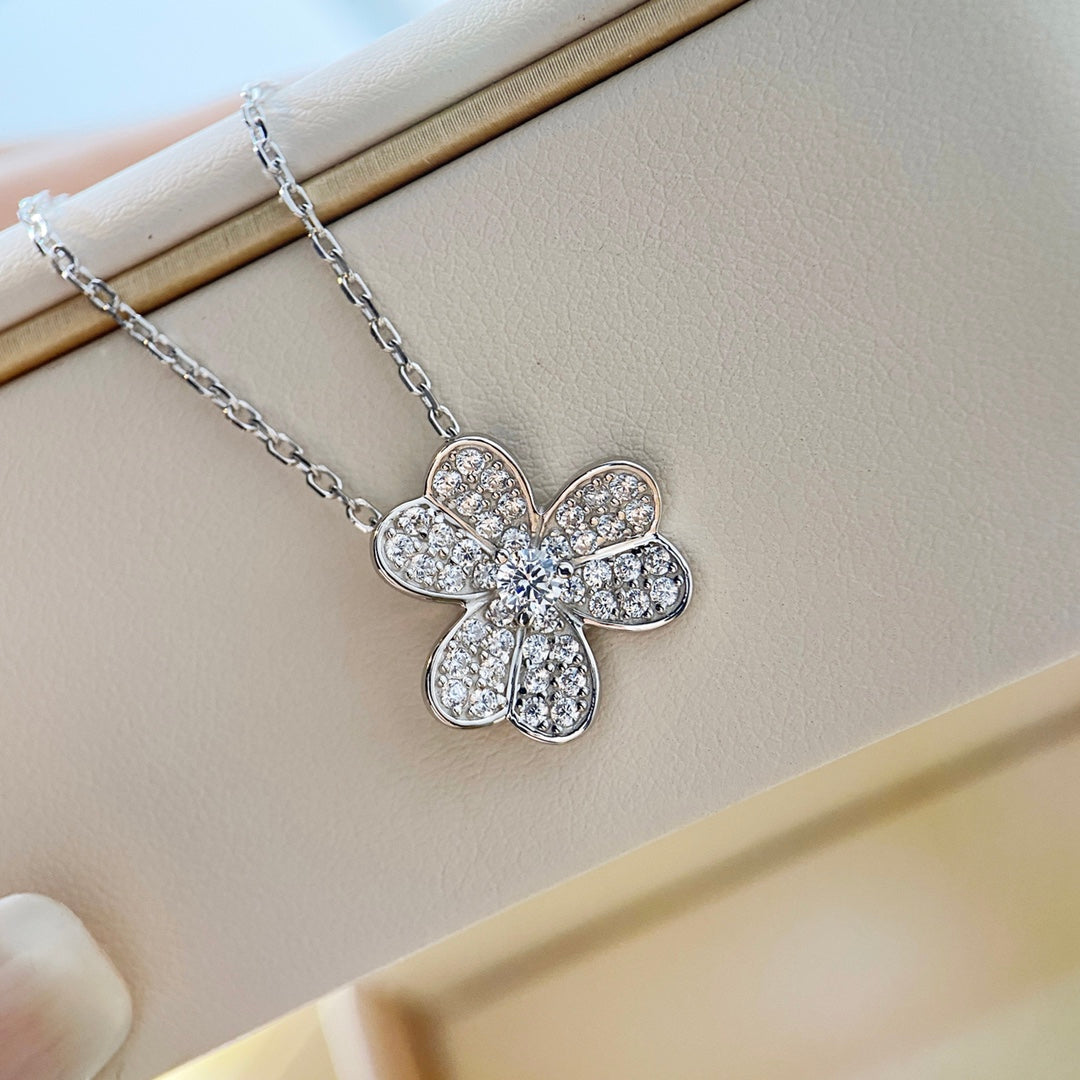 [Valéa jewellery]CLOVER DIAMOND NECKLACE SILVER