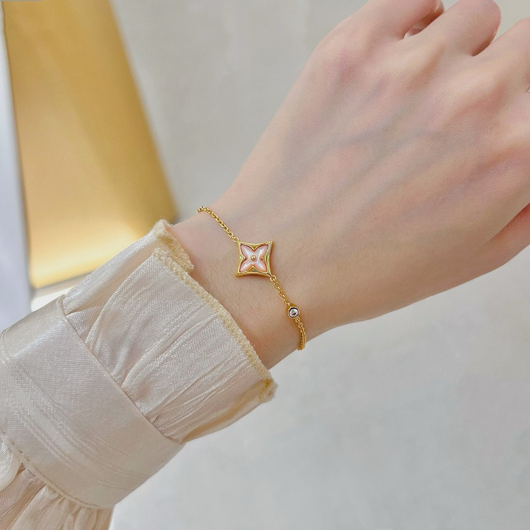 [valéa jewellery]STAR 1 DIAMOND PINK GOLD BRACELET