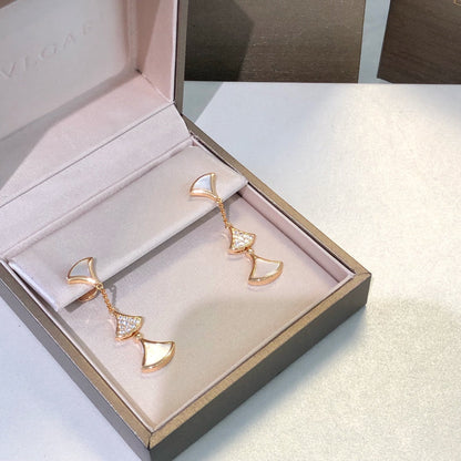 [Valéa jewellery]DREAM EARRINGS 3 MOTIFS DIAMOND MOP PINK GOLD