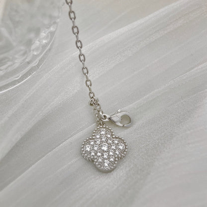 [Valéa jewellery]CLOVER 5 MOTIFS SILVER DIAMONDS NECKLACE