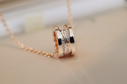 [valéa jewellery]ZERO 1 PINK GOLD DIAMOND NECKLACE