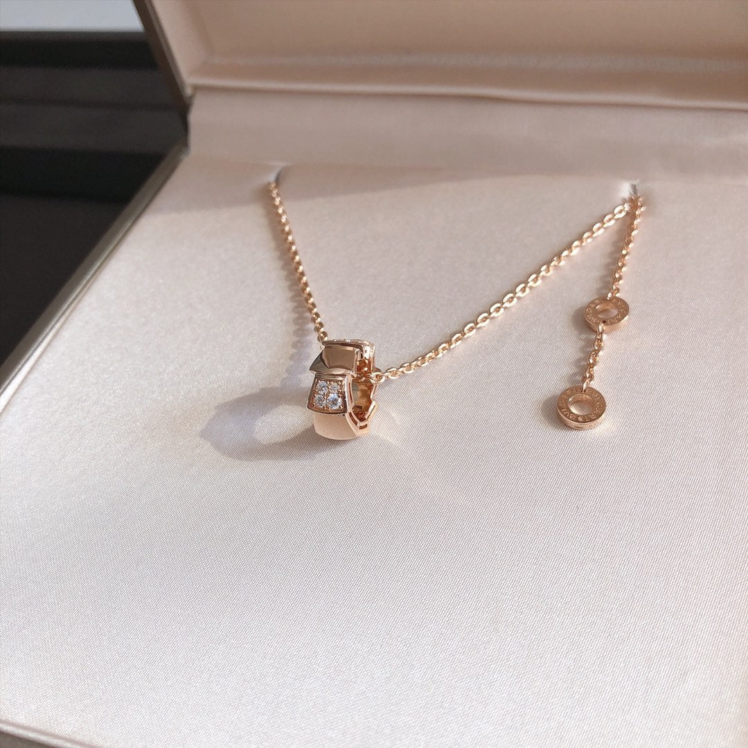 [valéa jewellery]SERPENTI PEDANT DIAMOND PINK GOLD NECKLACE