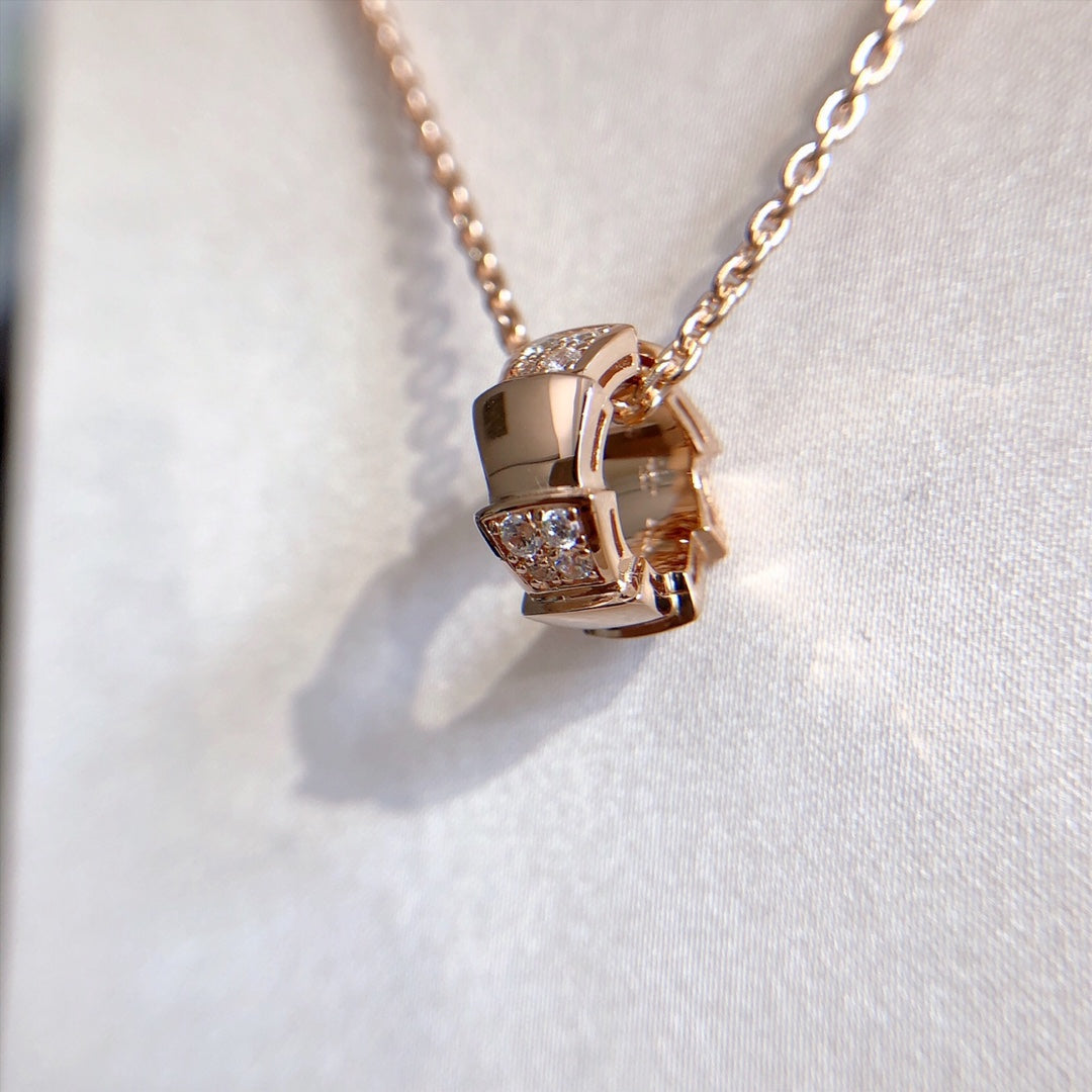 [valéa jewellery]SERPENTI PEDANT DIAMOND PINK GOLD NECKLACE