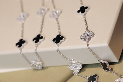 [Valéa jewellery]CLOVER 20 MOTIFS ONYX DIAMOND SILVER