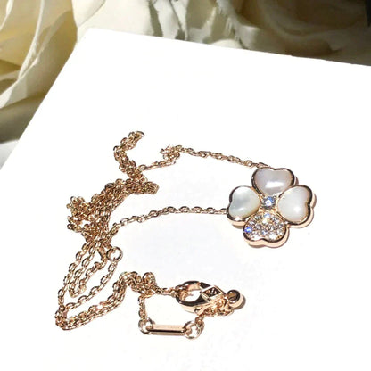 [Valéa jewellery]CLOVER MOP DIAMOND ROSE GOLD NECKLACE