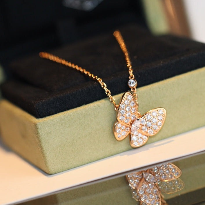 [Valéa jewellery]BUTTERFLY DIAMOND NECKLACE