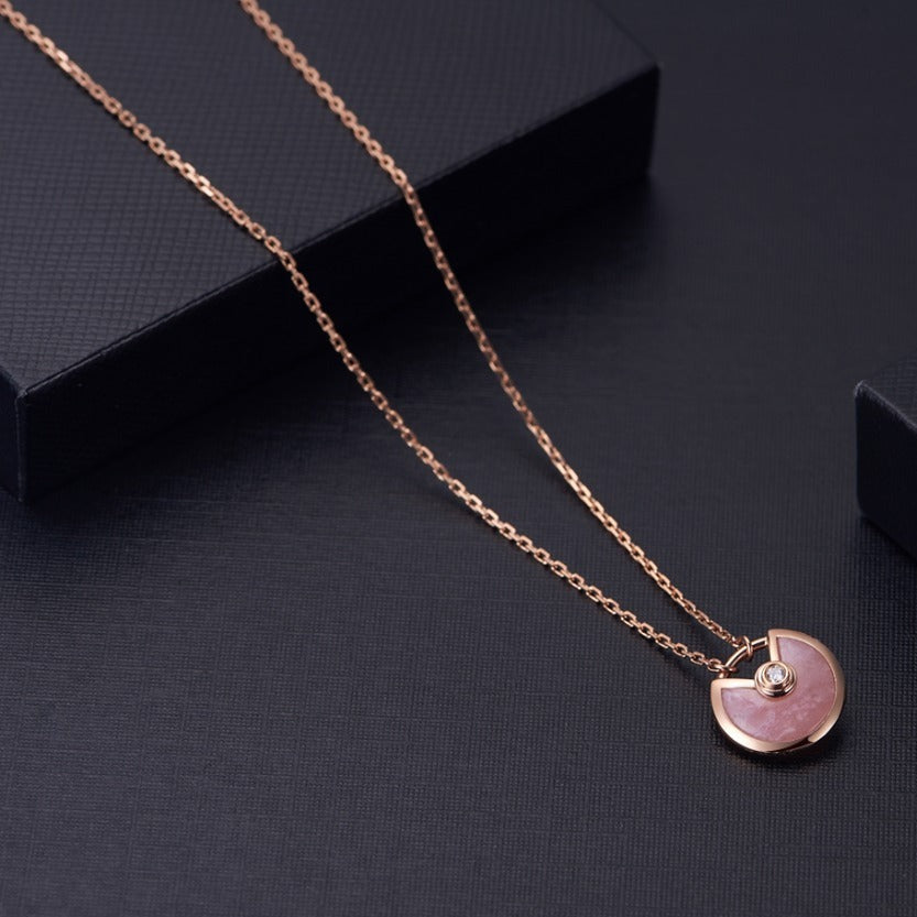 [Valéa jewellery]AMULETTE ROSE GOLD PINK MOP NECKLACE