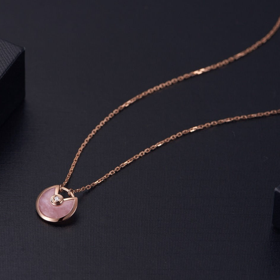 [Valéa jewellery]AMULETTE ROSE GOLD PINK MOP NECKLACE