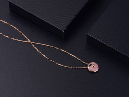 [Valéa jewellery]AMULETTE ROSE GOLD PINK MOP NECKLACE