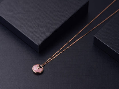 [Valéa jewellery]AMULETTE ROSE GOLD PINK MOP NECKLACE