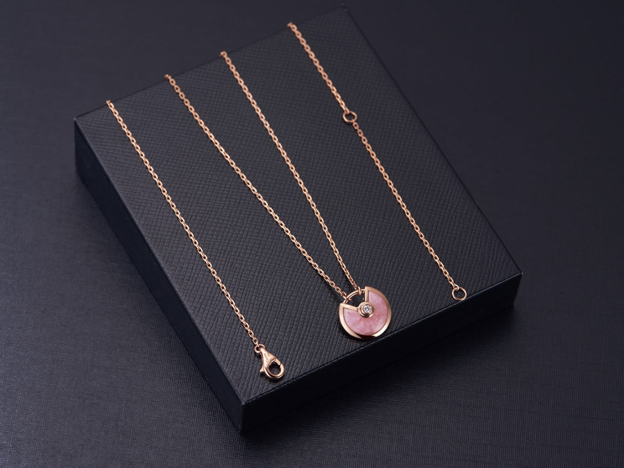 [Valéa jewellery]AMULETTE ROSE GOLD PINK MOP NECKLACE