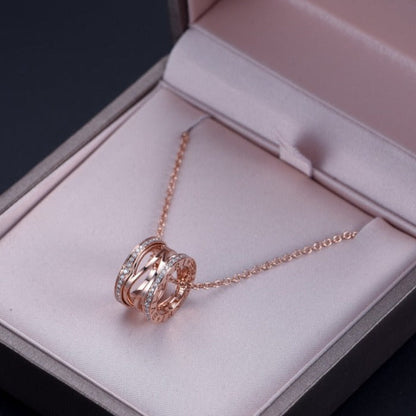 [valéa jewellery]ZERO 1 PINK GOLD DIAMOND OPEN NECKLACE