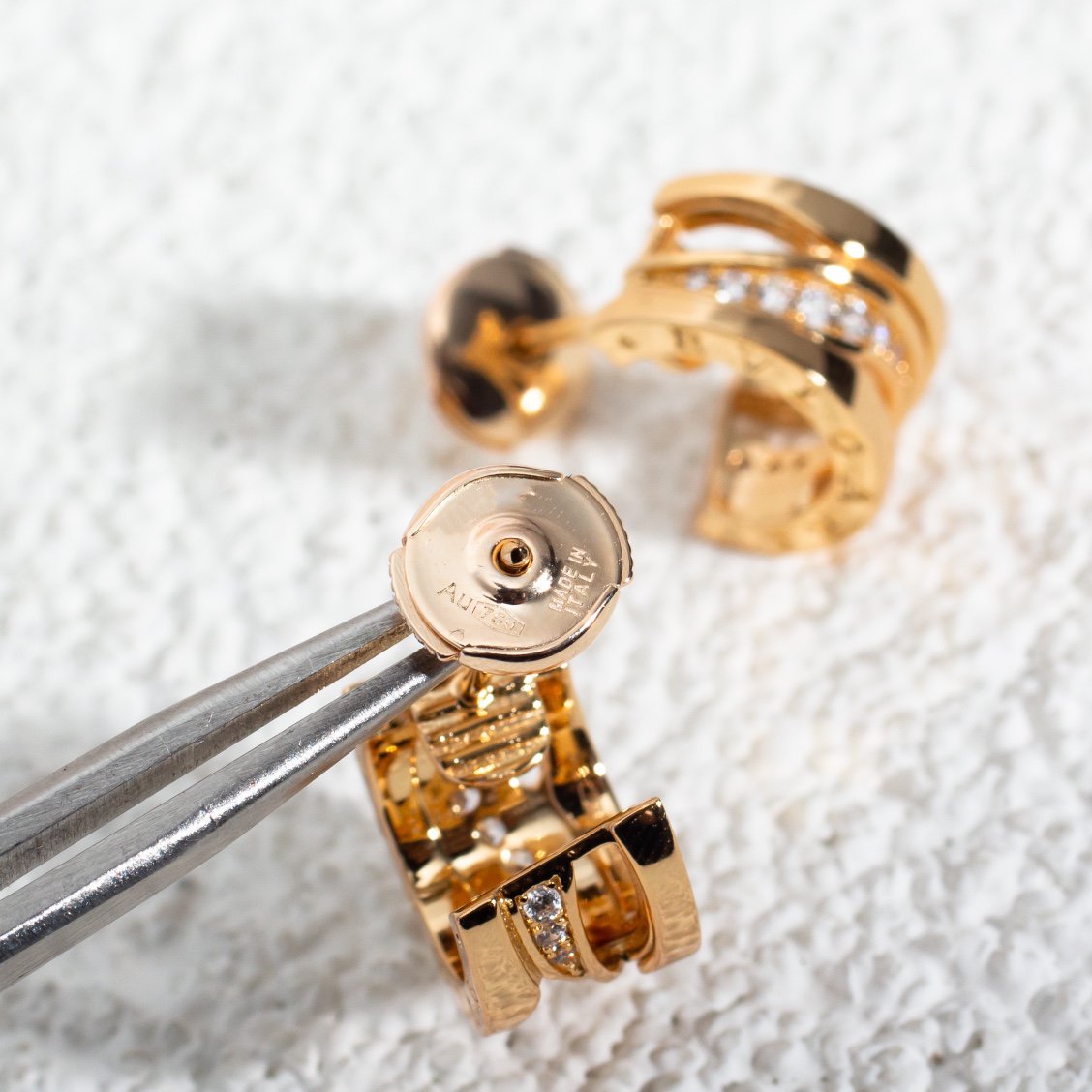 [valéa jewellery]ZERO 1 PINK GOLD DIAMONDS EARRINGS