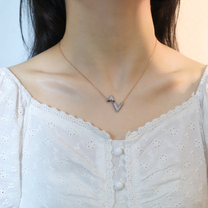 [valéa jewellery]VOLT SILVER DIAMOND PEDANT NECKLACE