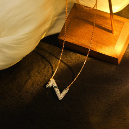 [valéa jewellery]VOLT SILVER DIAMOND PEDANT NECKLACE