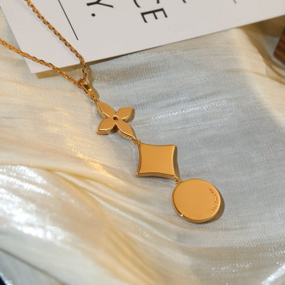 [valéa jewellery]STAR AND SUN DIAMOND PINK GOLD NECKLACE