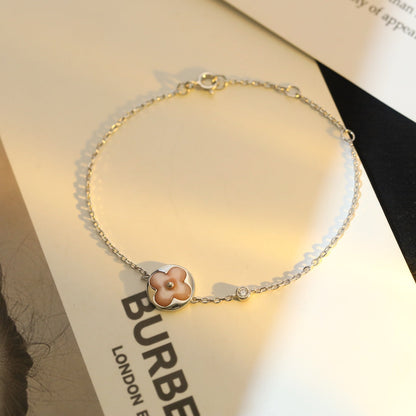 [valéa jewellery]SUN MOTIF PINK MOP SILVER BRACELET