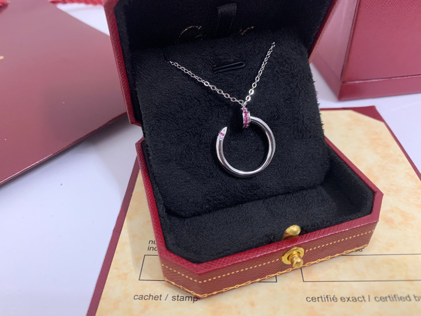 [Valéa jewellery]JUSTE PINK DIAMOND NECKLACE